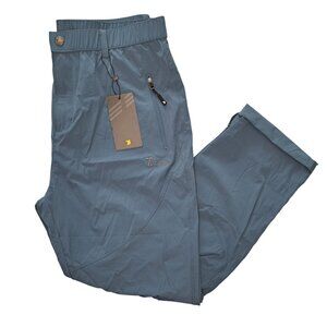 NEW TBY Blue Nylon Blend Cropped Hiking Pants Size XL